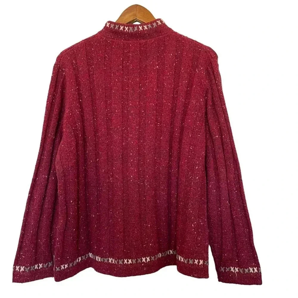 Woolrich Wool Blend 1/4 Zip Sweater Grandmacore Cabincore Size‎ XL